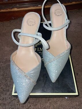 Silver Glitter heels